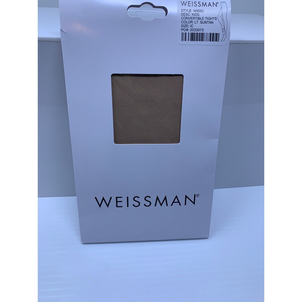 Weissman Kids IC Lt. Suntan W900C Microfiber Convertible Tights NWT